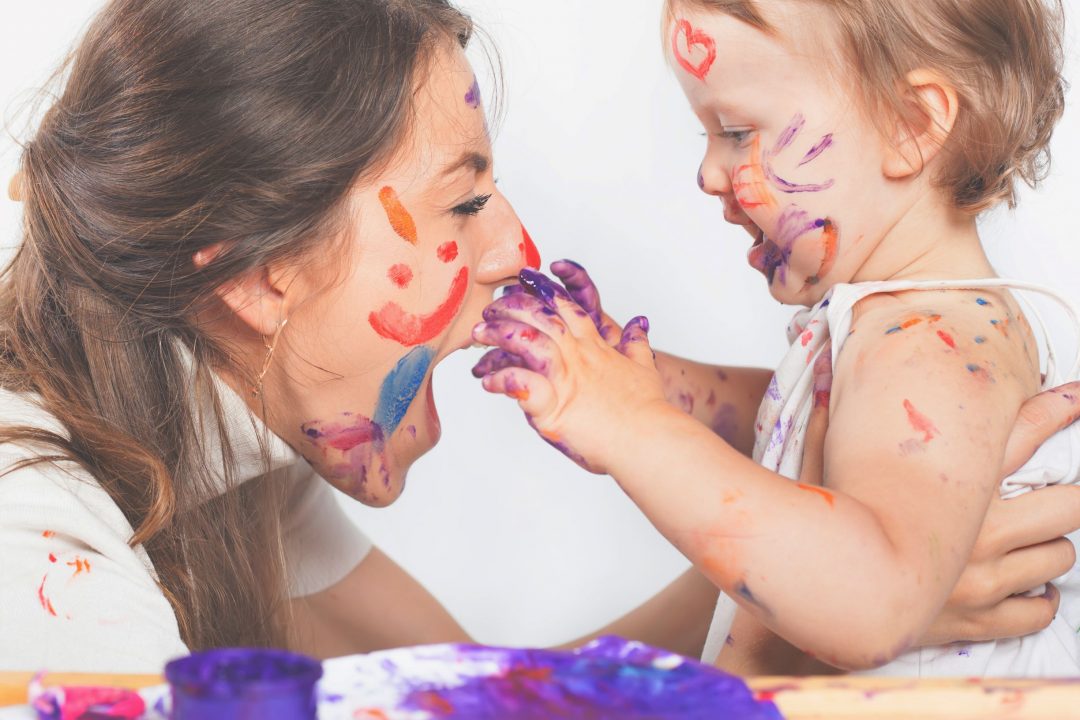 Mum and baby painting
