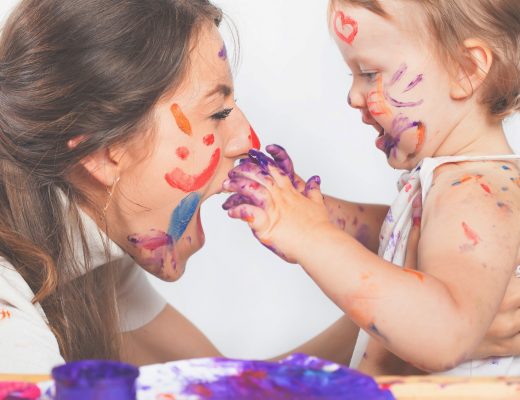 Mum and baby painting